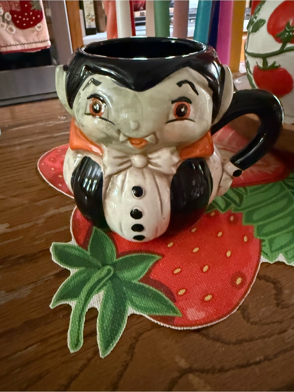 Johanna Parker Vampire Mug - Black & White with Orange Accents